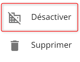 encadré désactivé